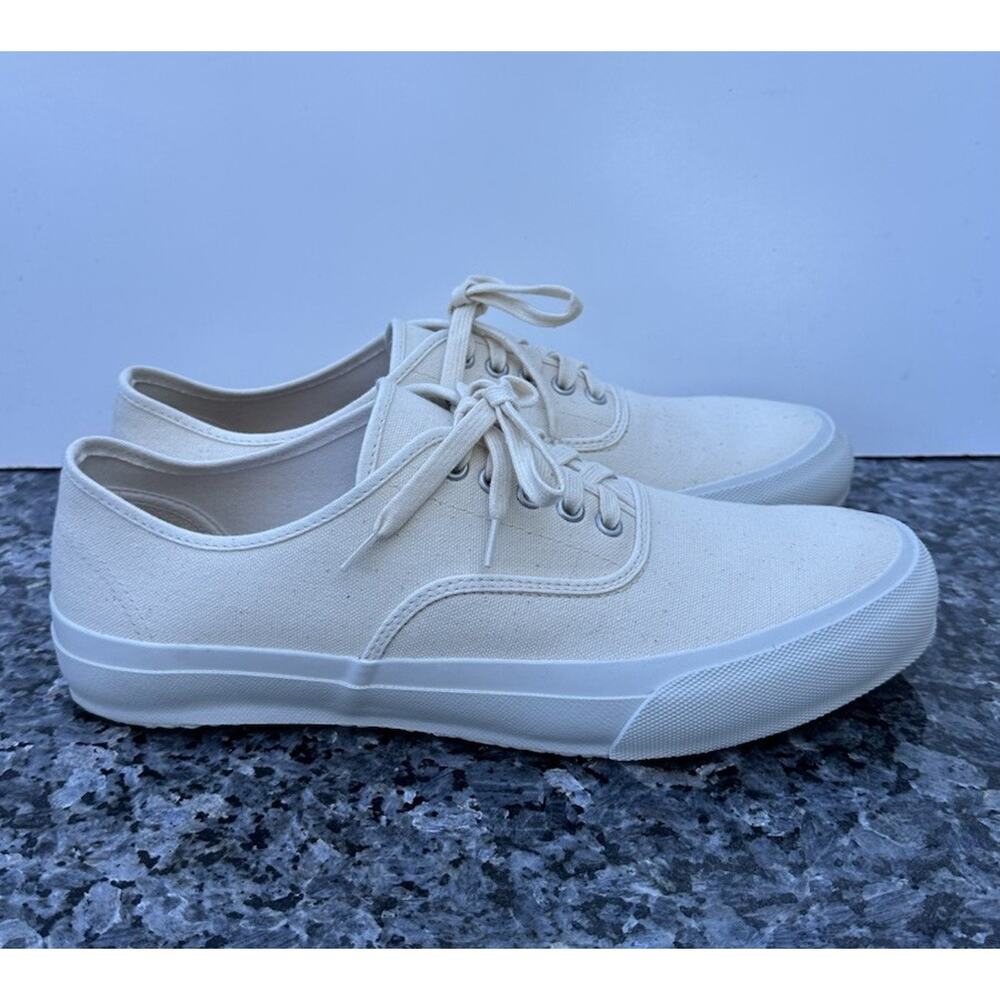 DOEK SHOE INDUSTRIES OXFORD - ECRU White Canvas sneakers Cork insole Men’s SZ 9